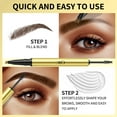 thumbnail image 6 of 4 Tip Microblading Eyebrow Pencil, 2-in-1 Eyebrow Pen and Sealing Brow Gel, Waterproof Long-lasting Magic Eyebrow Pencil for Natural Makeup(Black brown), 6 of 6