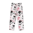 thumbnail image 4 of Goofa Lilies Flowers Printed Soft Pajama Pants for Men, Wide Leg Comfy Casual Lounge Yoga Pants-Large, 4 of 9