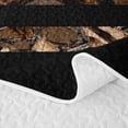 thumbnail image 5 of meiyoeat Black Camo Flag Quilt King, Gold Star Hunting Print King Coverlet Set For Boys Kids,3 Pieces, 5 of 7