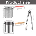 thumbnail image 2 of HLONK Deep Fryer Pot with Strainer Basket Stainless Steel Deep Frying Pot with Handle Lid Portable Oil Mini Fryer Reusable Deep Frying Oil Container Good Heat Conductivity for Frying Fish, 2 of 10