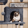 thumbnail image 5 of Alden Design 59" Cat Tree with Condo and Scratching Post Tower, Dark Gray, 5 of 9