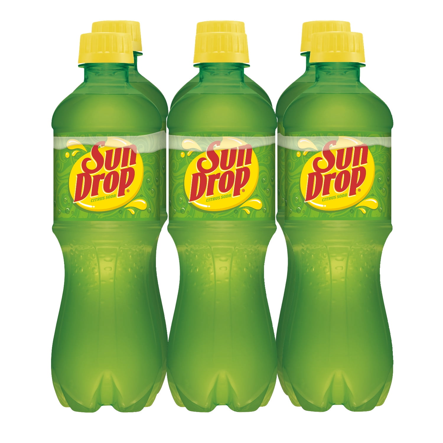 (3 pack) Sun Drop Citrus Soda Pop, 16.9 fl oz, 6 Pack Bottles