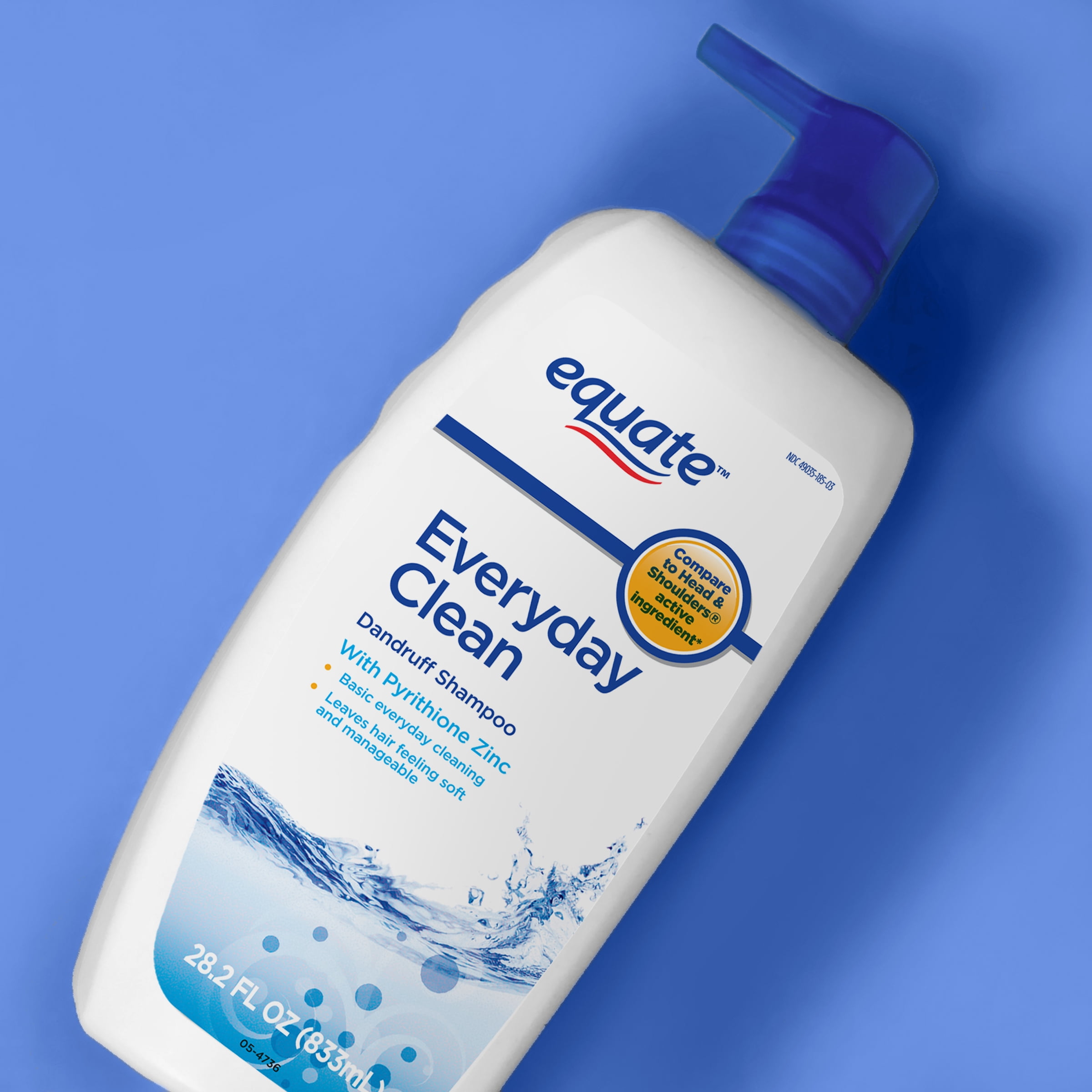 Equate Everyday Clean Nourishing Dandruff Shampoo with Pyrithione Zinc, For Scalp & Hair Care, Compare to Head & Shoulders® Active Ingredient, 28.2 fl oz