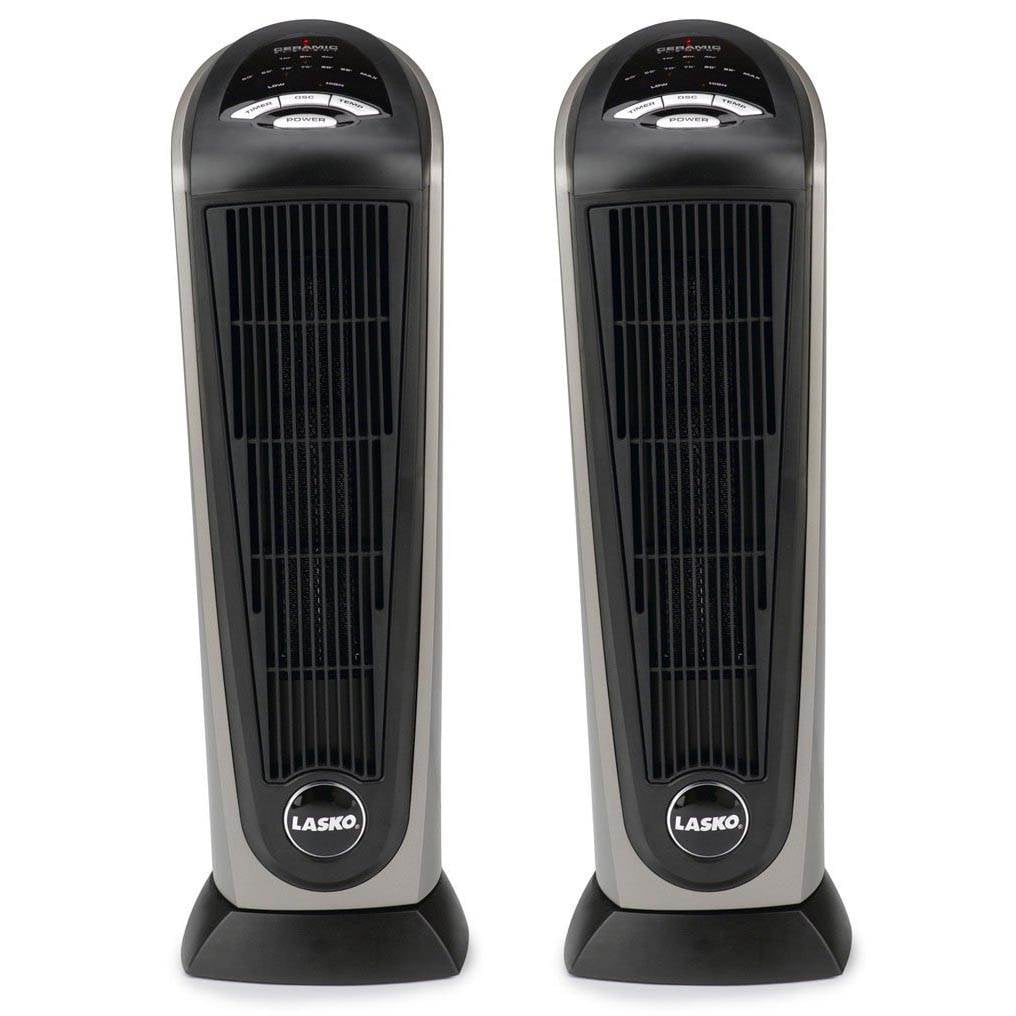 Lasko 1500 Watt 2 Speed Ceramic Oscillating Tower Heater with Remote (2