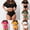 A68 Black, variant on Two Piece Strapless Bikini Sets for Women Ruffle Off the Shoulder Swimsuits Hollow Out Bathing Suit High Waist Bikinis Hot Pink L