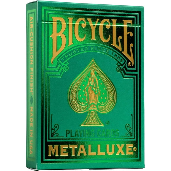 Bicycle Metalluxe Green Playing Cards - Premium Metal Foil Finish - Poker Size