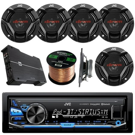 1066 Dual Channel - JVC KDX360BTS AM/FM USB AUX Car Stereo Receiver Bundle Combo With 6x JVC CS-DR6930 6x9