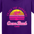 thumbnail image 4 of Inktastic Summer Enjoy the Sunshine Cocoa Beach Florida in Pink Youth T-Shirt, 4 of 5