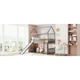 thumbnail image 5 of Harper & Bright Designs Wooden Loft Bed with Ladder, Slide and Roof, Gray, 5 of 14