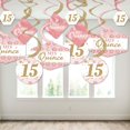 thumbnail image 3 of Big Dot of Happiness Mis Quince Anos - Quinceanera Sweet 15 Birthday Party Hanging Decor - Party Decoration Swirls - Set of 40, 3 of 8