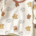 thumbnail image 4 of NOLDARES Newborn Infant Baby Girl Clothes Outfits Fall Winter Long Sleeve Sweatshirts Pants Cute Baby Girl Outfits Set(Beige,8-9 Y), 4 of 6