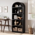 thumbnail image 1 of Qinaqin 5 Niveles Bookshelf Arched Bookcase cm de Profundidadisplay Racks Profundidad Pie Bookshelves Almacenamiento Rack Estante Book para Dormitorio Living Sala, 1 of 7