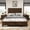 Walnut, variant on Queen Size Solid Wood Platform Bed Frame with Tall Headboard and Footboard, Natural Wood Grain, No Box Spring Needed, Easy Assembly, Walnut