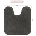 thumbnail image 3 of Home Weavers Bathroom Rug Toilet Rugs U Shaped Contour, Thick Toilet Rug, Non-Slip Contour Mat for Bathroom Rug,100% Cotton Soft, Absorbent Water, Machine Washable, 20"x20" Contour, Bottle Green, 3 of 9
