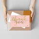 thumbnail image 1 of unbranded 50Ud Tarjetas De Agradecimiento Para Negocios En Papel Duradero Color Rosa Para Eventos Y Promociones, 1 of 8