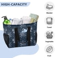 thumbnail image 5 of Large Capacity Handheld Storage Bag, Thickened Travel Organizer Bag for Picnic, Luggage & Clothing Silver Christmas Bows Pattern, 5 of 7