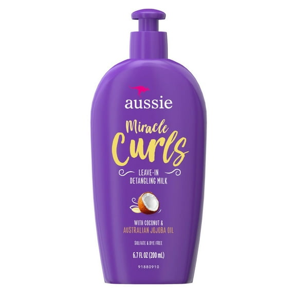 Aussie Miracle Curls Leave-In Detangler Milk 6.7 Ounce (200ml) (Pack of 2)