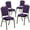 Purple Fabric/Gold Vein Frame, variant on Flash Furniture 4 Pack HERCULES Series Crown Back Stacking Banquet Chair in Purple Fabric - Gold Vein Frame
