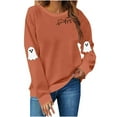 thumbnail image 1 of Heisall Womens Hoodies Halloween Print Round Neck Long Sleeve Loose Casual Sweatshirts, 1 of 8