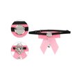 thumbnail image 3 of INSPIRE CHIC Women's Bow Tie All-match Adjustable Diamond-encrusted Neck Tie for Uniform Shirts Pink One Size, 3 of 5