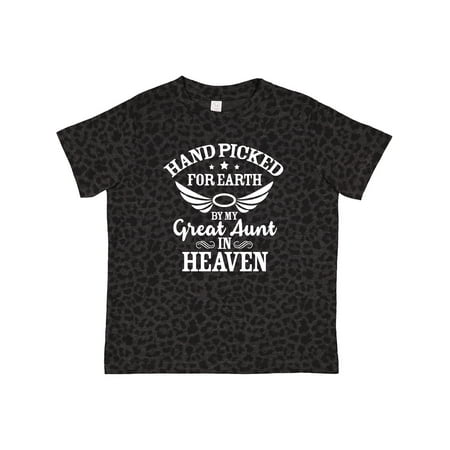 

Inktastic Handpicked for Earth by My Great Aunt in Heaven Gift Toddler Boy or Toddler Girl T-Shirt