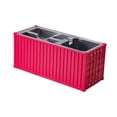 thumbnail image 2 of Rongfmy Shipping Container Pen Holder Compact Multi Functional Container Storage Box Rose Red, 2 of 9
