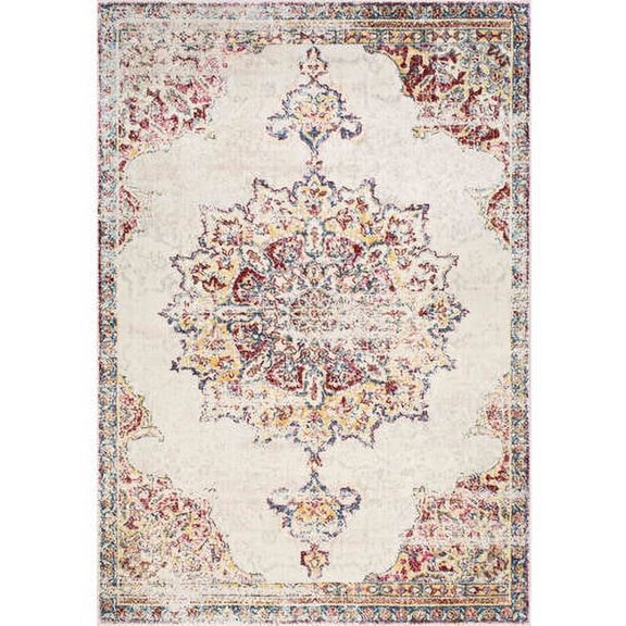 nuLOOM Leola Vintage Medallion Area Rug, 8' x 10', Pink
