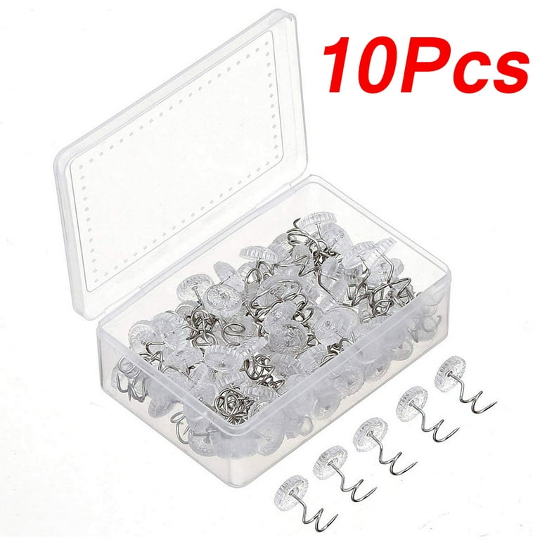 100Pcs Clear Bed Skirt Pins for Upholstery Covers and Skirts Pins