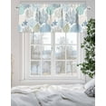 thumbnail image 5 of Rod Pocket Window Valances Abstract Ocean Starfish Coral Shell Short Kitchen Curtains Underwater World Window Treatment Drapes for Bedroom Bathroom Living Room 54x18In,1 Panel, 5 of 7