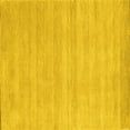 thumbnail image 1 of Ahgly Company Indoor Square Solid Yellow Modern Area Rugs, 4' Square, 1 of 4