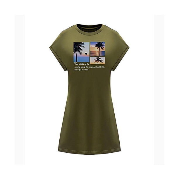 Vestido de verano para mujer, clásico, cuello redondo, vestido adolescente para vacaciones, oficina, mujer SG