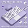 thumbnail image 4 of 360° Rotatable Touchpad Keyboard Case for iPad Air 11" M4/M3/M2 & iPad Air 5/4 10.9", Magnetic Clear Folio with Pencil Holder，Purple, 4 of 9