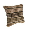 thumbnail image 3 of Laddha Home Designs Hand Woven Striped Square Throw Pillow - 18" - Beige and Brown - Set of 2, 3 of 5
