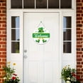 thumbnail image 3 of Happy St Patricks Day Sign Front Door Decor, Green Shamrock Clover Horseshoe Farmhouse Wood Door Hanger, Spring Outdoor Indoor Wall Hanging Decorations, 3 of 5