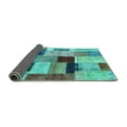 thumbnail image 2 of Ahgly Company Indoor Square Patchwork Turquoise Blue Transitional Area Rugs, 7' Square, 2 of 4