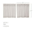 thumbnail image 2 of VHC Brands Farmhouse Kitchen Window Curtains-Annie Buffalo Check White Lined Tier Pair, Set 24x36, Grey, 2 of 8