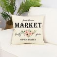 thumbnail image 4 of Juego de fundas de almohada de primavera de 4 fundas de almohada felices del mercado de flores decoración de primavera, 4 of 5
