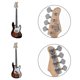 thumbnail image 1 of Open Gear Bass Guitar Tuning Pegs 4 In Line Bass Tuners Keys Machine Head 4r/4l, 1 of 4
