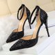 thumbnail image 3 of Sandalias de tacón alto de metal con agujeros para mujer, zapatos de lujo para novia, estilo discoteca, sexys, a la moda, para boda, 3 of 5