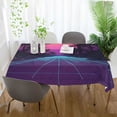 thumbnail image 3 of Yayeee Tablecloths 60" x 60" Rectangle Wrinkle Resistant Party Table Cover, Night Neon Road, 3 of 8