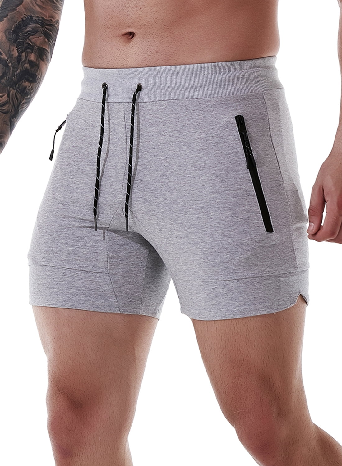 Hood Crew Men's Workout Shorts with Pockets Gym Slim Fit Jogger Traning