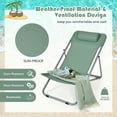 thumbnail image 5 of Spaco Portable Beach Chair Set of 2 with Headrest -Green, Folding Beach Chair for Adults, Lightweight Beach Chair, Low Beach Chairs for Beach Lawn, 5 of 7