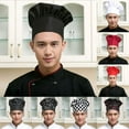 thumbnail image 2 of 856Store Stylish Warm Hat，Professional Stretchy Adjustable Men Cap Kitchen Cook Baker Catering Chef Hat, 2 of 8