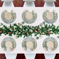 thumbnail image 7 of Ryvnso Snowman Deer in Christmas Round Plate Mats Dining Table Placemat Set of 4 for Holiday Decoration, 7 of 7