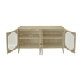 thumbnail image 6 of Llinc Store 4-Door Cabinet, Horizontal Sideboard Accent Cabinet, Storage Cabinet for Living Room, Hallway Entryway Kitchen, Natural Wood, 6 of 9
