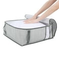 thumbnail image 4 of Unique Bargains 1 Pack Clothes Storage Bags Moving Bags Gray 20.5*17*8in, 4 of 7