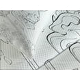thumbnail image 4 of Ambesonne Kabuki Quilted Bedspread Set 3 Pcs, Japanese, King Size, Black White Pink, 4 of 5