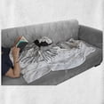 thumbnail image 5 of Tree House Soft Flannel Fleece Throw Blanket, Monochrome Doodle of Owl Family Home in Bare Branched Timbre Sketch, Cozy Plush for Indoor and Outdoor Use, 60" x 80", Black White, by Ambesonne, 5 of 5