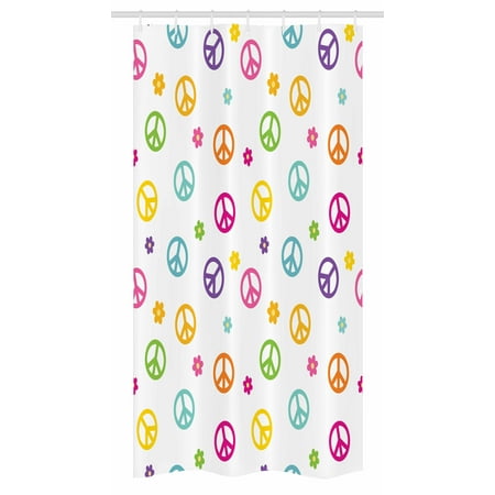 Groovy Stall Shower Curtain Peace Symbol Lifestyle Sign Slogan