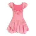 thumbnail image 6 of Arshiner Girls Ruffle Sleeve Ballet Dance Dress Tutu Skirted Leotard, 6 of 8